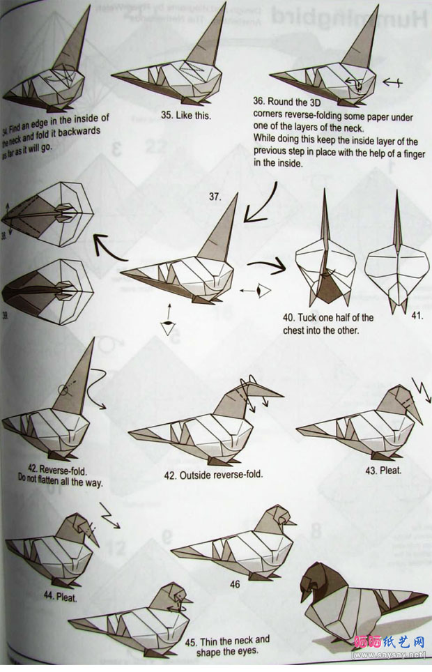 RomanDiaz折纸鸽子的详细步骤图片4