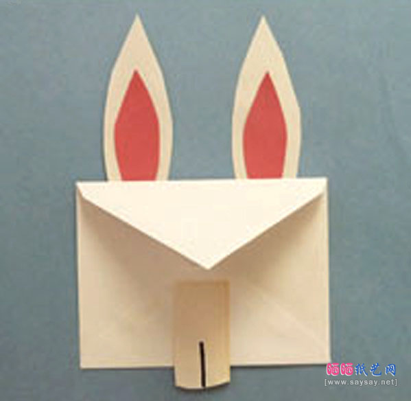 可爱兔耳朵贺卡制作教程图片步骤3