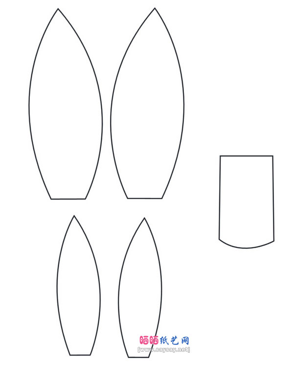 可爱兔耳朵贺卡制作教程的图纸下载