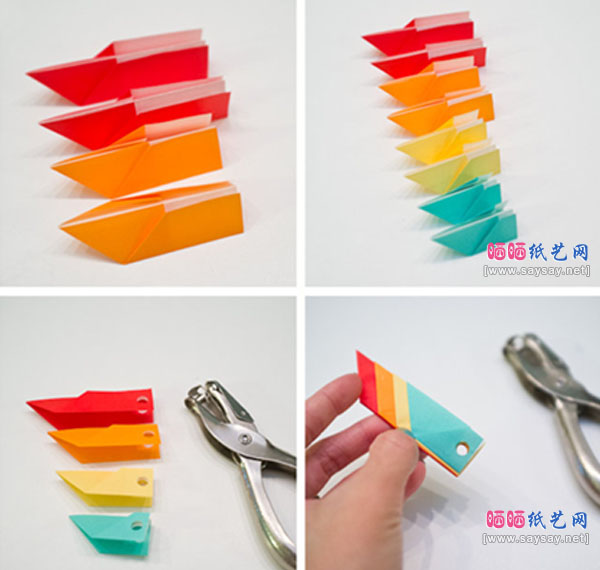 折纸手工制作精美花钟表DIY教程图片步骤3