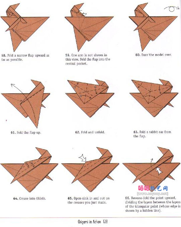 RobertJLang折纸印第安人划独木舟DIY教程图片步骤8