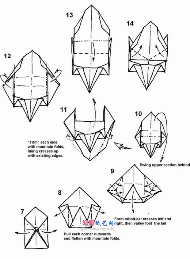 DavidBrill的猫和老鼠折纸之老鼠折纸图片步骤2