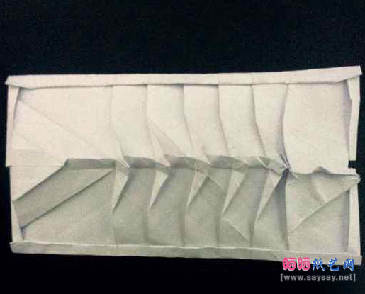 鱼骨头化石手工折纸教程完成效果图