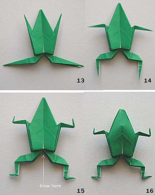立体折纸可爱青蛙的折法教程图片步骤4