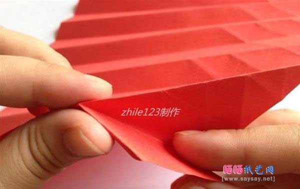教你如何制作纸灯笼 漂亮纸灯笼手工折纸制作教程图片步骤17