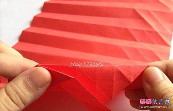 教你如何制作纸灯笼 漂亮纸灯笼手工折纸制作教程图片步骤18