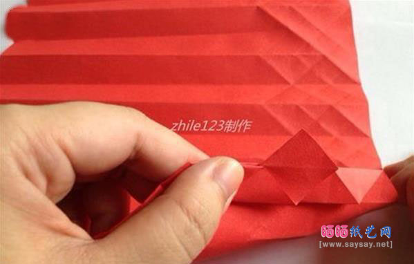 教你如何制作纸灯笼 漂亮纸灯笼手工折纸制作教程图片步骤20