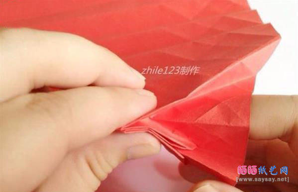 教你如何制作纸灯笼 漂亮纸灯笼手工折纸制作教程图片步骤22