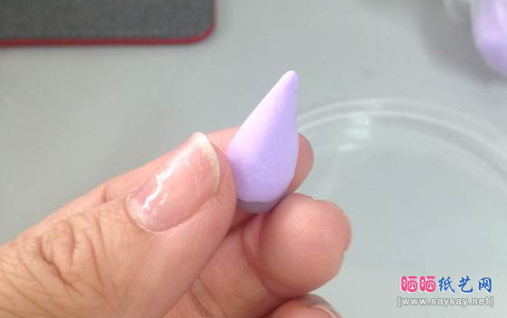 逼真的渐变玫瑰花软陶粘土手工制作教程图片步骤6