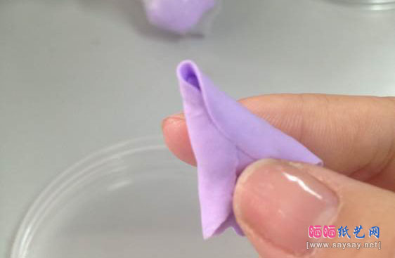 逼真的渐变玫瑰花软陶粘土手工制作教程图片步骤9