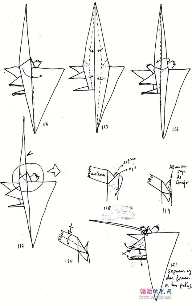 manuelsirgo折纸龙虾教程图片步骤13
