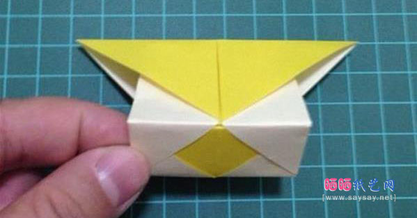 如何折纸灯笼 一款漂亮的元宵节手工折纸灯笼的做法教程图片步骤10