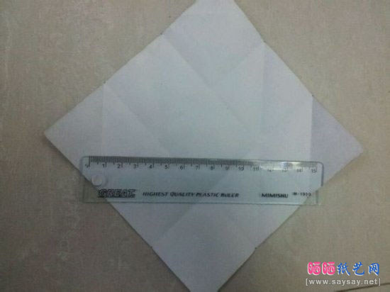实用的千纸鹤盒子手工折纸实拍教程图片步骤6