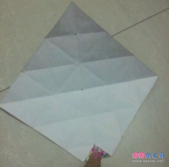 实用的千纸鹤盒子手工折纸实拍教程图片步骤12