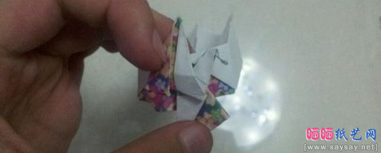 实用的千纸鹤盒子手工折纸实拍教程图片步骤45