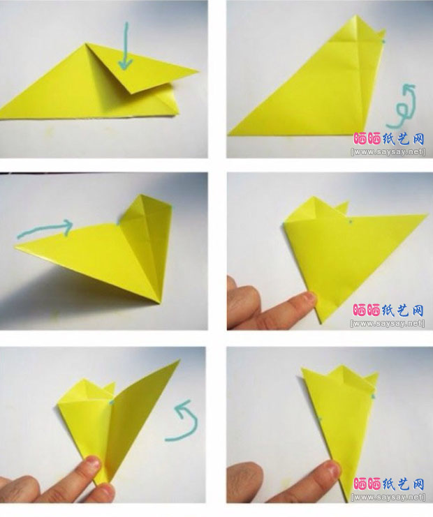 多变花形星星折纸教程图片步骤2