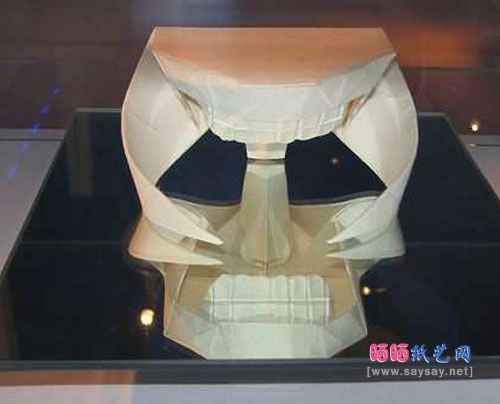 喜折郎的骷髅头折纸正面成品图欣赏