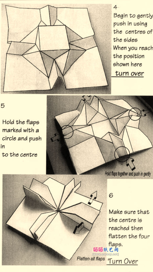 精美绣球花折纸图解教程图片步骤2