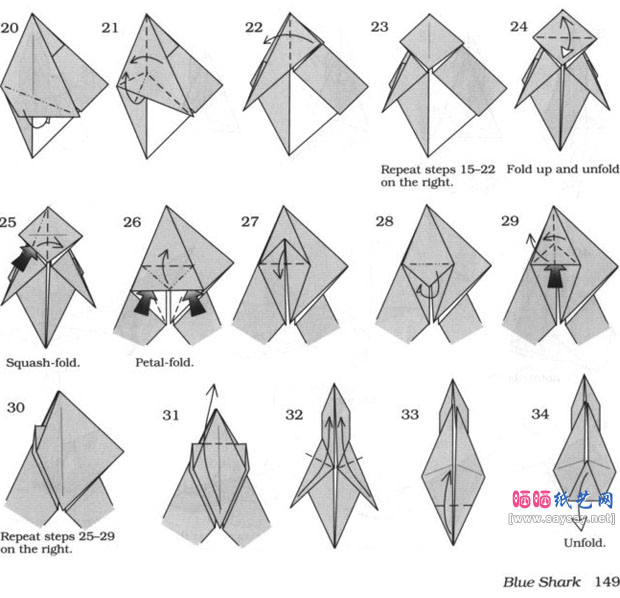 RobertJLang的鲨鱼折纸教程图片步骤2