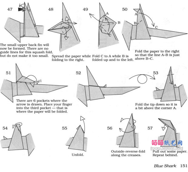RobertJLang的鲨鱼折纸教程图片步骤4