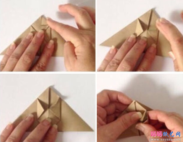 可爱双色盒兔折纸教程图片步骤4