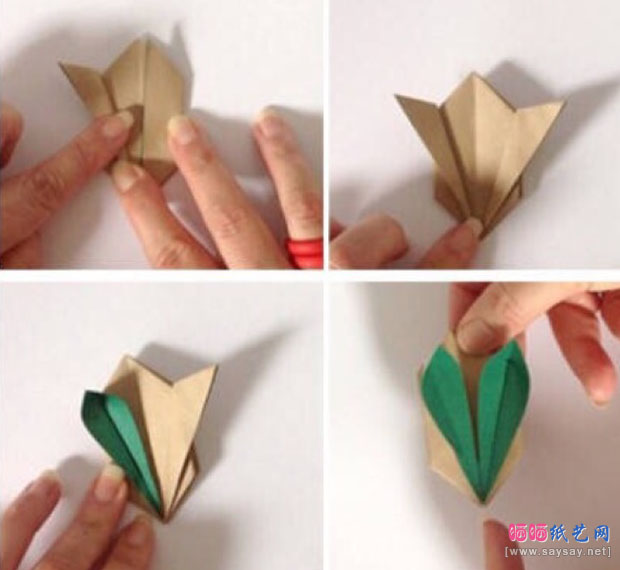 可爱双色盒兔折纸教程图片步骤7
