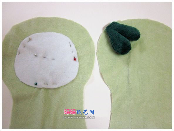 清新布娃娃绿芽手工制作教程图片步骤2