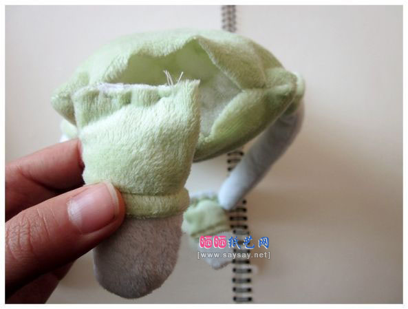 清新布娃娃绿芽手工制作教程图片步骤5
