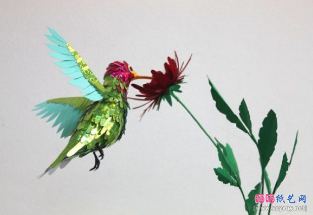 美丽剪纸鸟：Diana Beltran Herrera的纸雕小鸟主题作品欣赏4