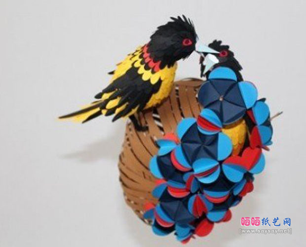美丽剪纸鸟：Diana Beltran Herrera的纸雕小鸟主题作品欣赏1