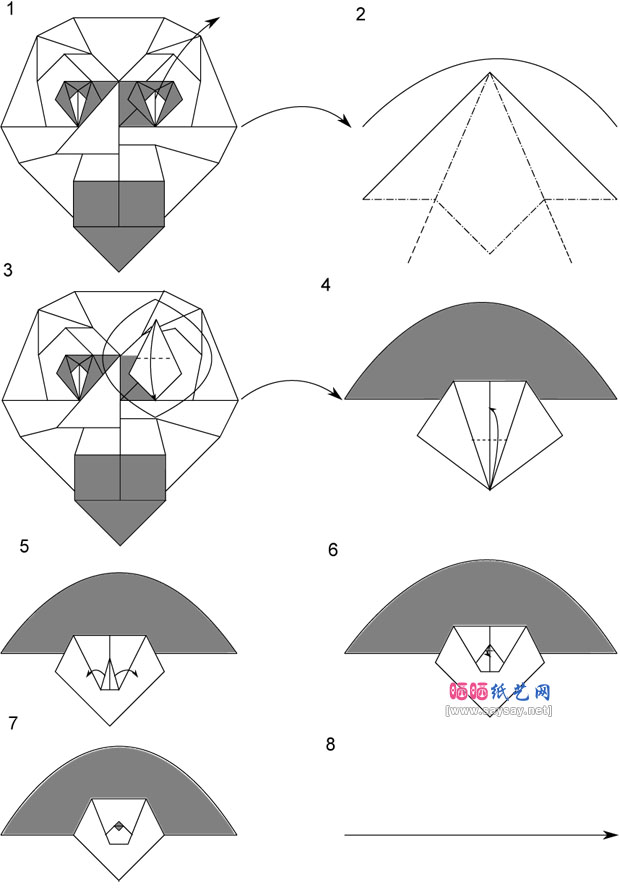 森末圭折纸高鼻梁月亮的折法教程图片步骤1