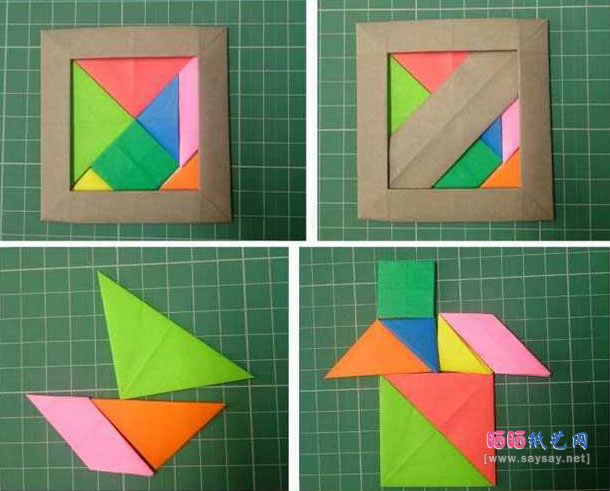 RobertForbes的折纸七巧板套装教程制作完成效果图