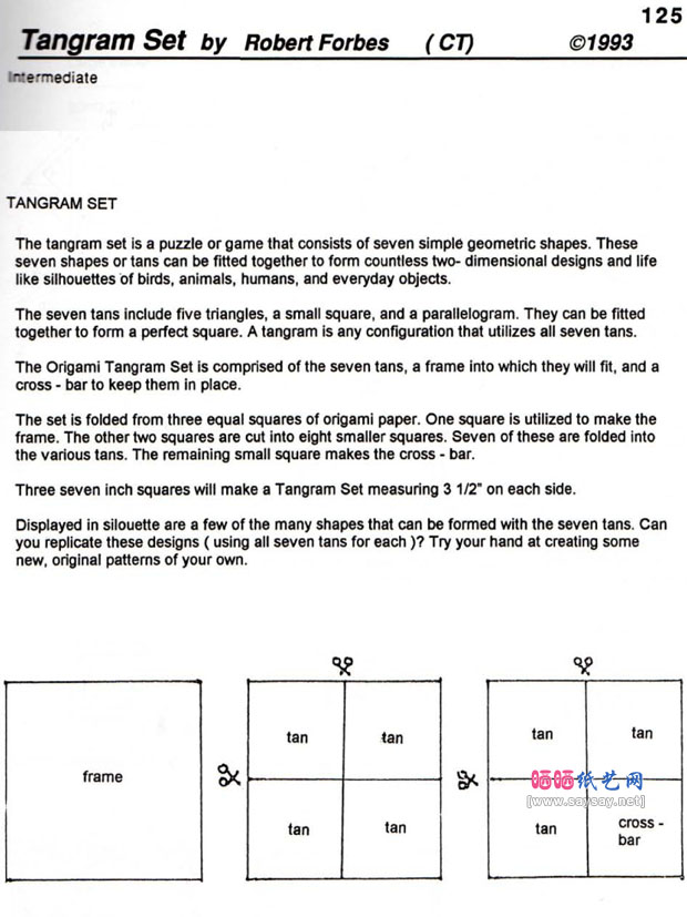 RobertForbes的折纸七巧板套装教程图解步骤1