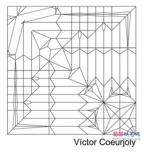 民航客机手工折纸教程图片步骤1