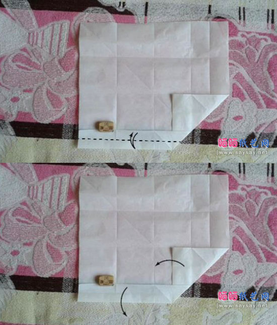 民航客机手工折纸教程图片步骤6