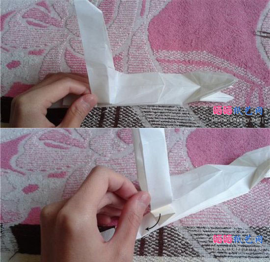 民航客机手工折纸教程图片步骤36