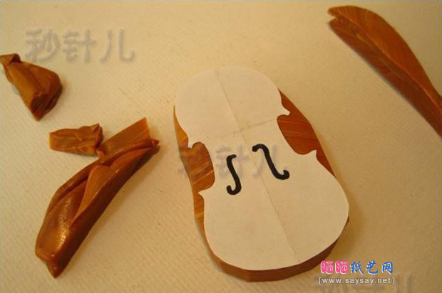 惟妙惟肖的小提琴软陶粘土手工制作教程图片步骤15