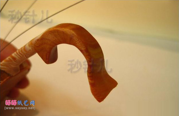 惟妙惟肖的小提琴软陶粘土手工制作教程图片步骤24