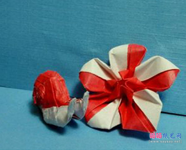 精致双色糖果花（CANDY FLOWER）的折法教程完成效果图