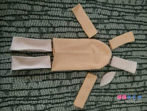 袜子娃娃制作教程 越狱兔布艺玩偶的做法