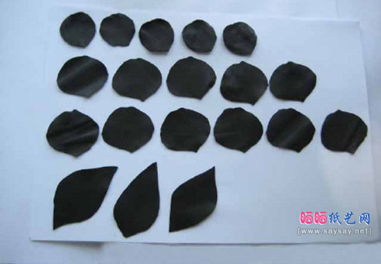 手工制作布艺花黑玫瑰DIY教程