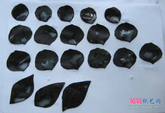 手工制作布艺花黑玫瑰DIY教程