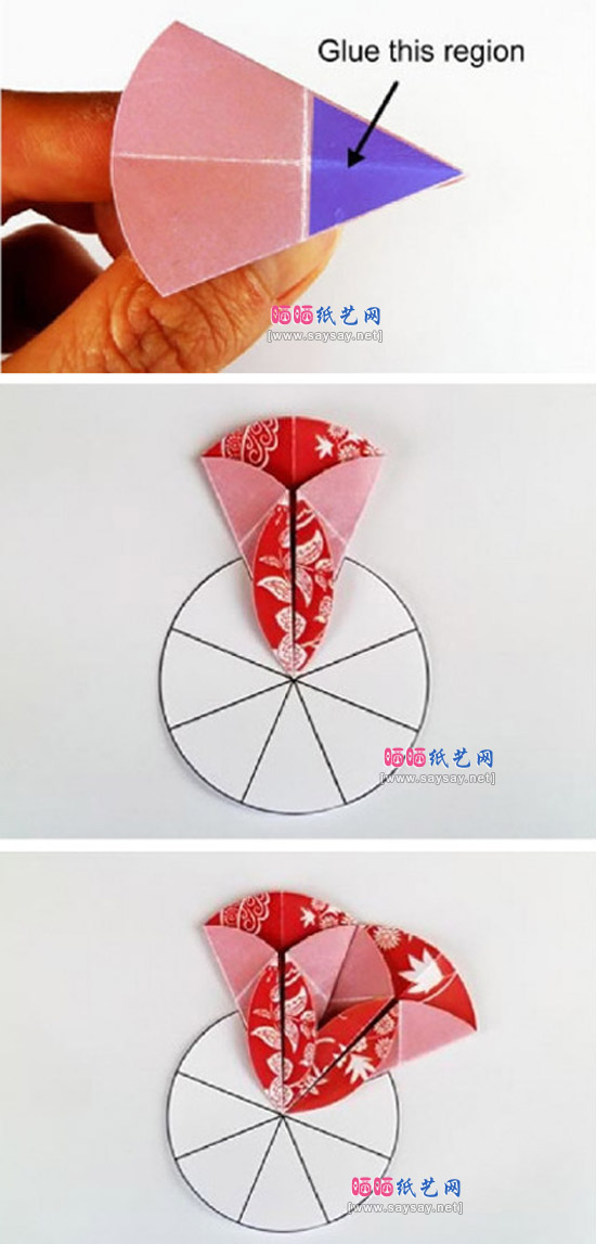 DIY手工制作精美花朵贺卡的折纸方法