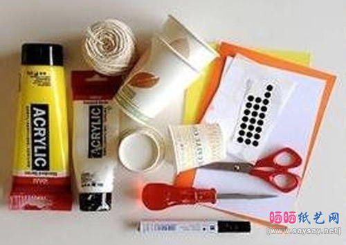 幼儿园手工制作教程 一次性纸杯DIY可爱鸭子