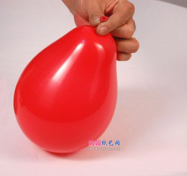 魔术气球教程基础篇之简易气球苹果的制作方法