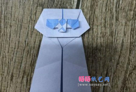 酷酷的站姿熊猫手工折纸实拍教程