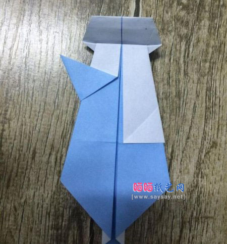 酷酷的站姿熊猫手工折纸实拍教程