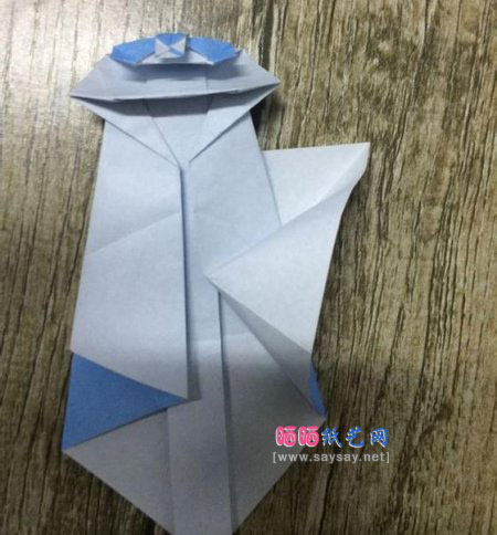 酷酷的站姿熊猫手工折纸实拍教程