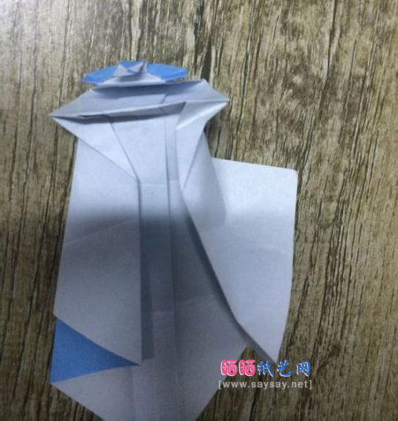 酷酷的站姿熊猫手工折纸实拍教程