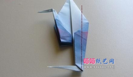 由千纸鹤折纸演变来的折纸丹顶鹤的折法教程